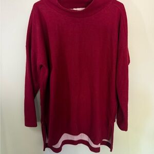 Anthropologie Burgundy Knit Sweater